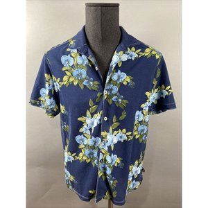Tommy Bahama Men's Emfielder IslandZone® Knit Camp Shirt Blue Floral M